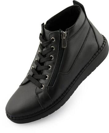 Chaussures en cuir pour femmes Nell 7026 noires