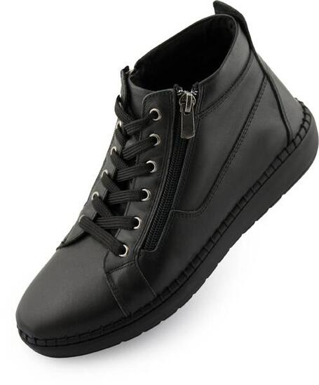 Chaussures en cuir pour femmes Nell 7026 noires