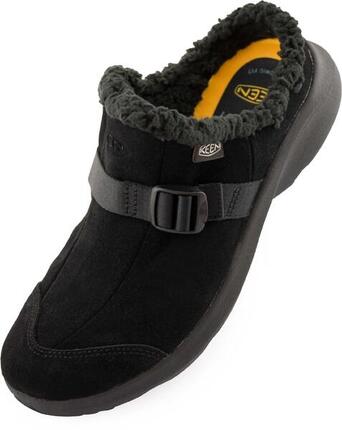 Keen Hood Clog damskie Black - mule z pluszową wyściółką