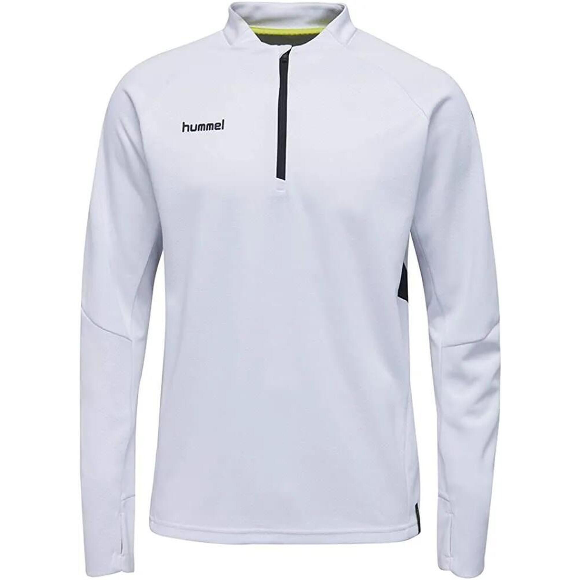 Hanorac alb pentru bărbați Hummel Tech Move Half Zip