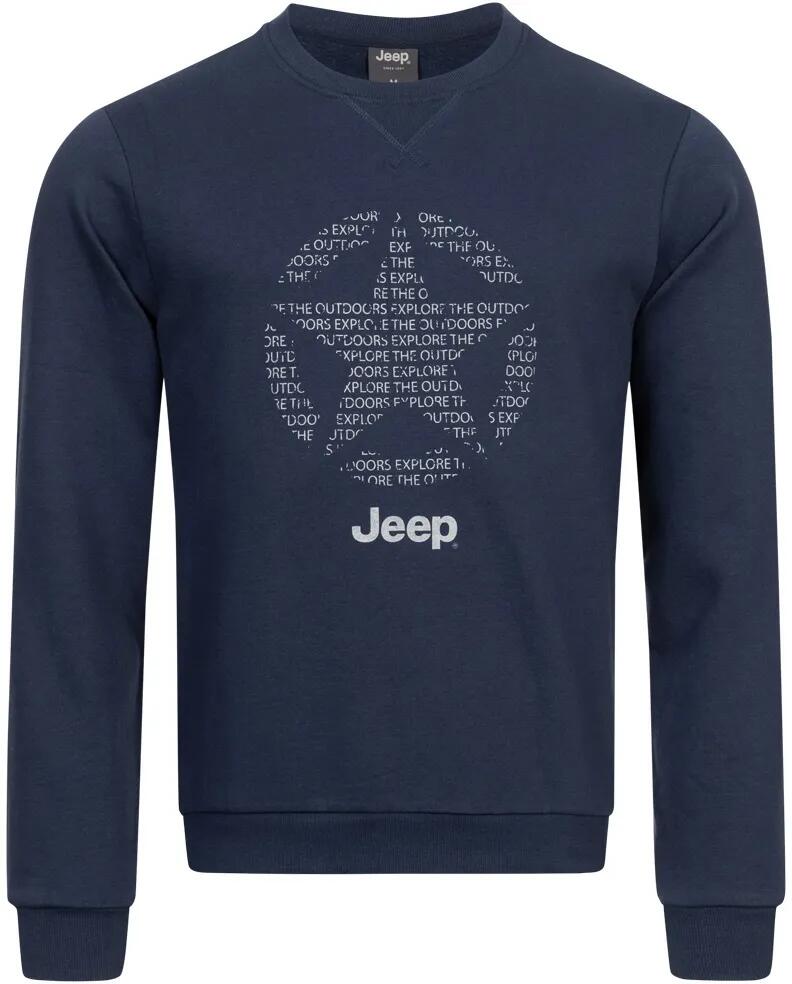 Jeep Hombre Sudadera Con Cuello Redondo Estrella Todo Azul 1/1