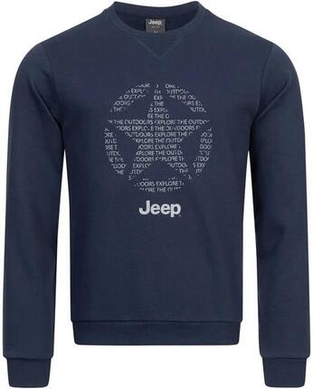 Jeep Sweat Col Rond Homme Étoile Tout Bleu
