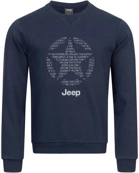 Jeep Sweat Col Rond Homme Étoile Tout Bleu