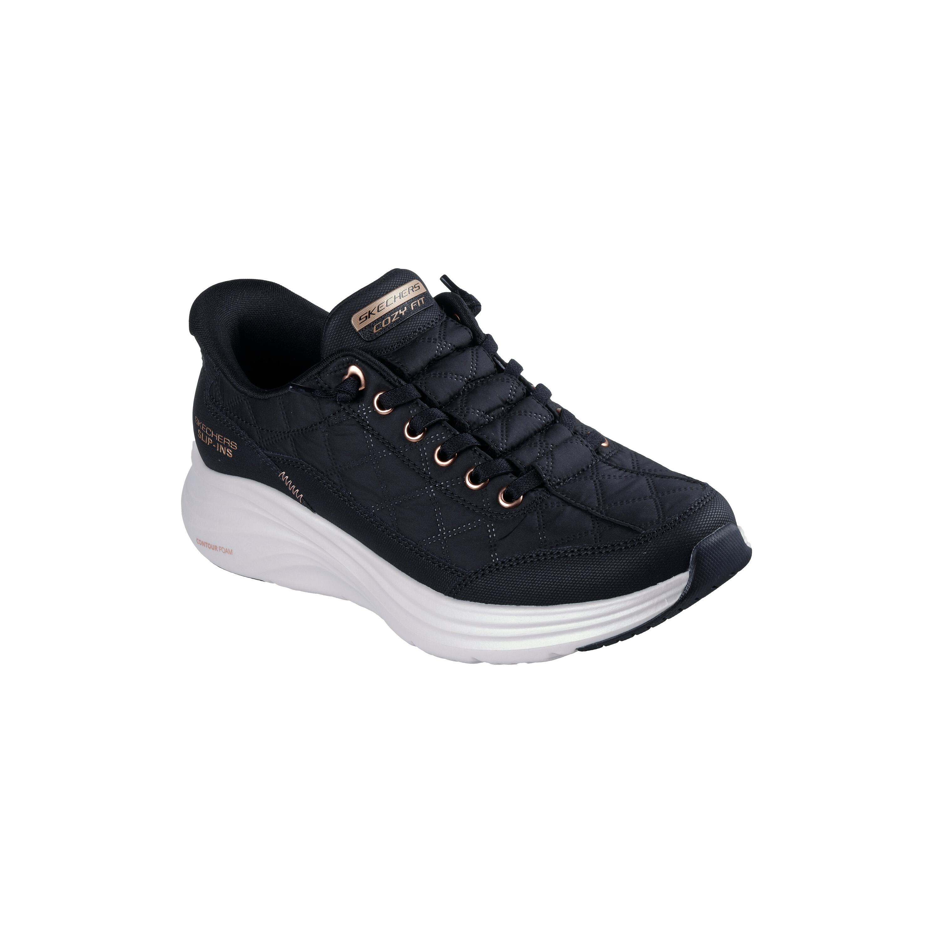 Sapatilhas Skechers Mulher Slip-ins Cozy Fit Knotted Bungee em Preto 3/6