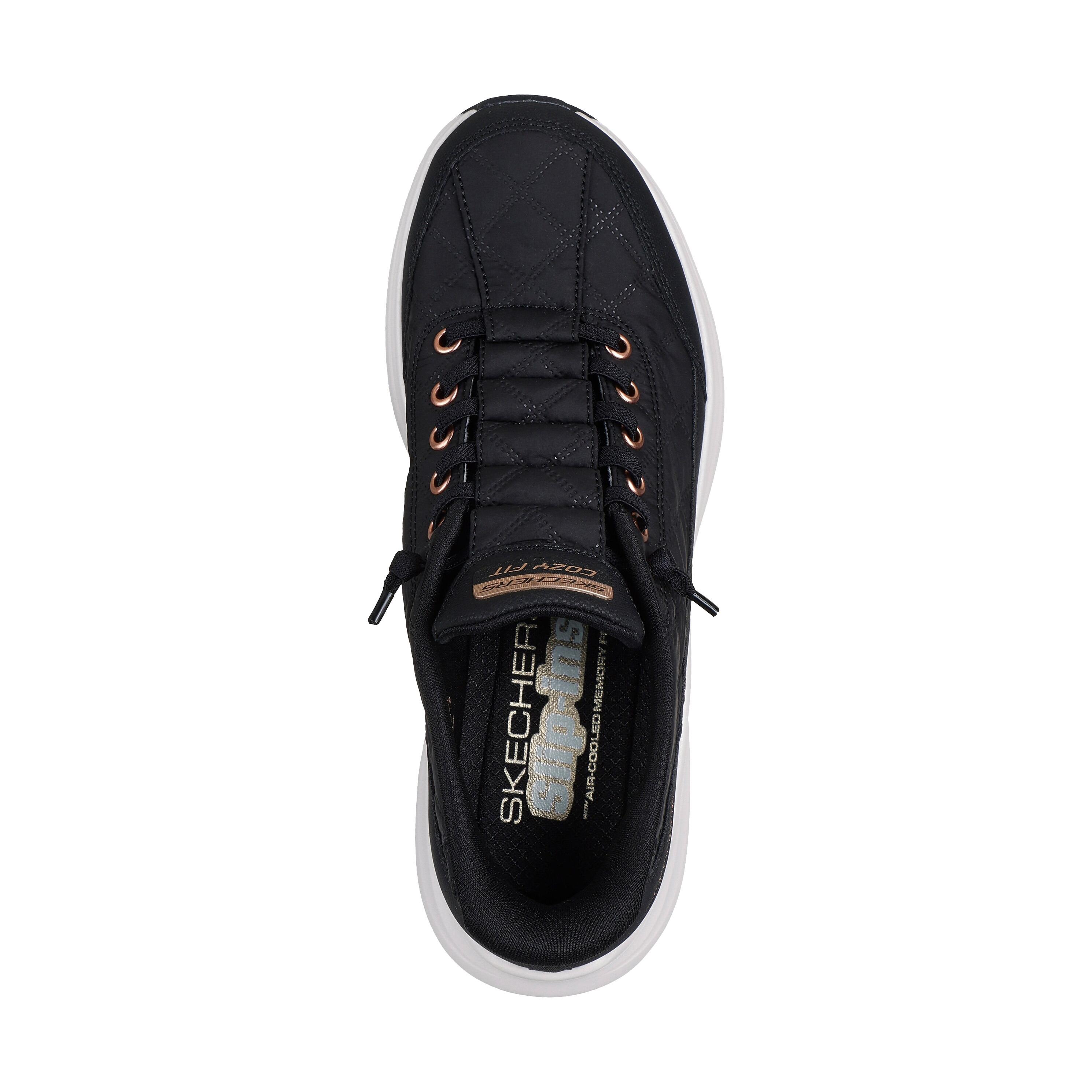 Sapatilhas Skechers Mulher Slip-ins Cozy Fit Knotted Bungee em Preto 5/6