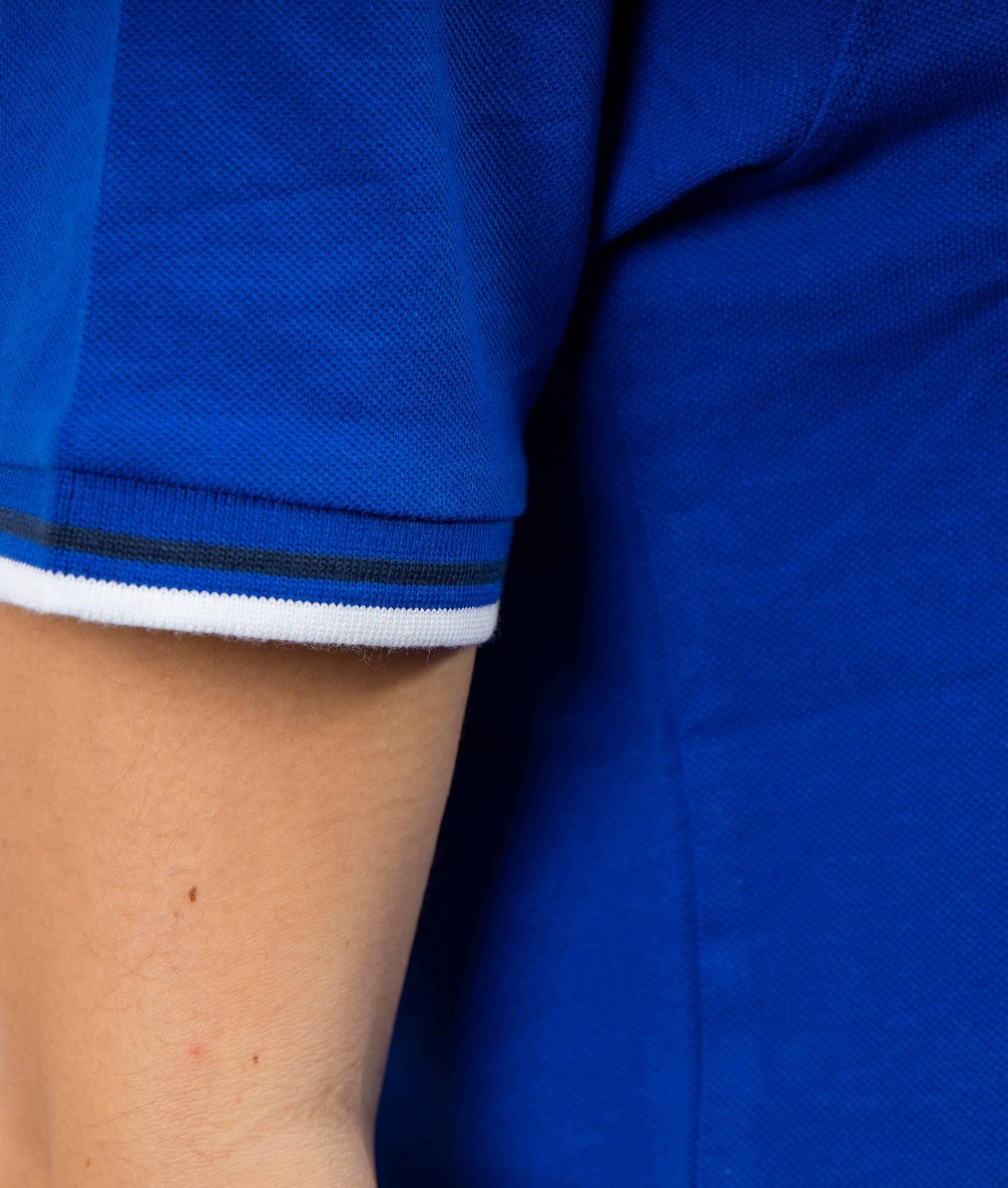 Koszulka polo Givova Royal Blue-biały-niebieski 3/4