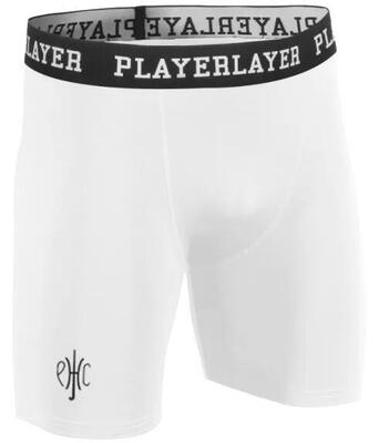 Heren elastische short playerlayer wit