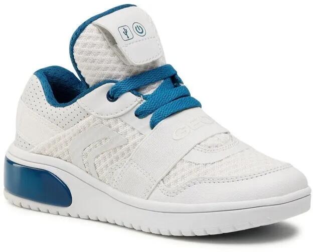 Chaussures Enfant Geox Jr Sneaker Blanc/petrol Blanc 1/1