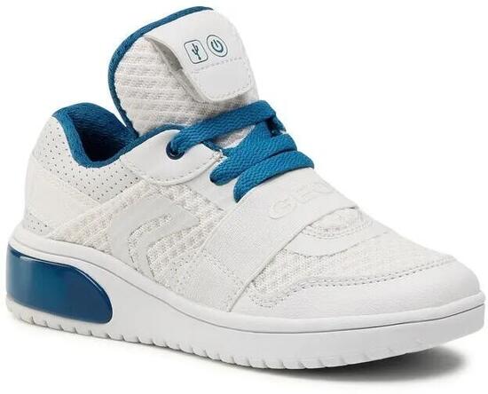Kinderschuhe Geox Jr Sneaker Weiß/Petrol Weiß