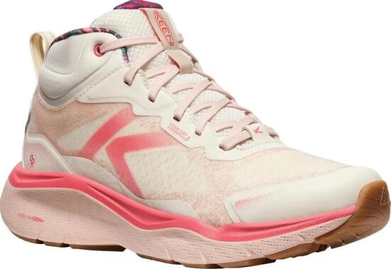 Chaussures Femme Keen Wmns Leiki Mid Wp Birch/cameo Rose Blanc