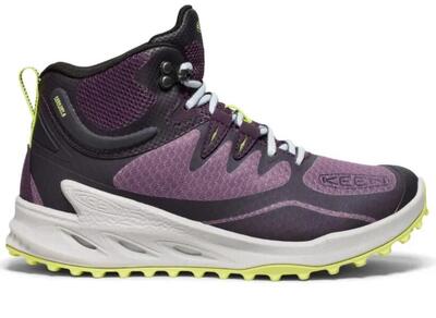 Keen wmns zionic mid wp dames enkellaars zwart plum/daiquirri groen
