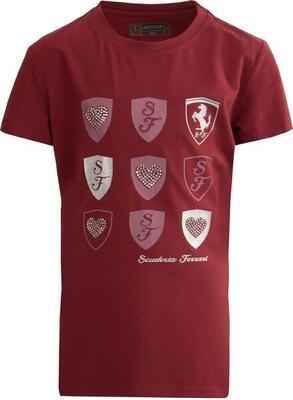 T-shirt per bambini Ferrari Jersey & Georgette Lunga Bordeaux Borgogna