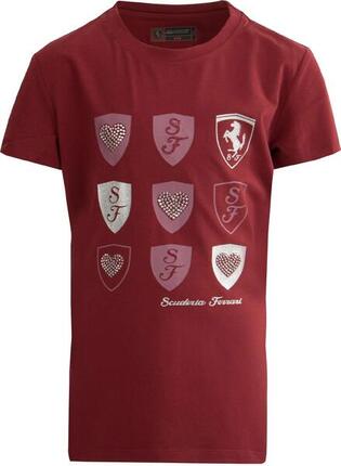T-shirt Enfant Ferrari Jersey & Georgette Long Bordeaux Bordeaux