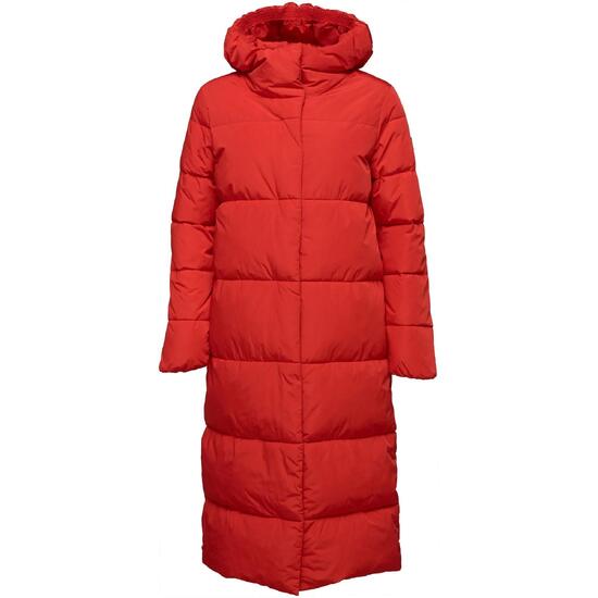 LOAP Taruna damski długi płaszcz pikowany czerwony M.