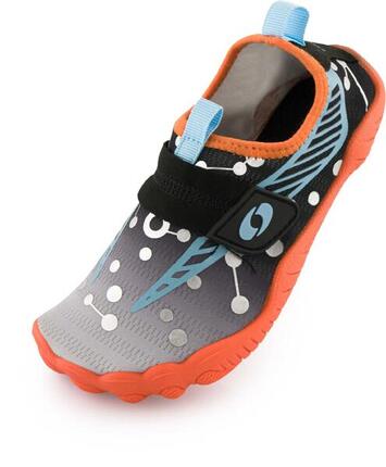 LOAP Janson chaussures d'eau enfant, noir-orange, taille 28