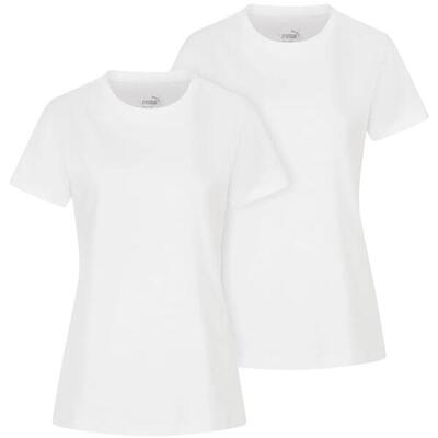 Puma base wit 2-pack dames-t-shirts
