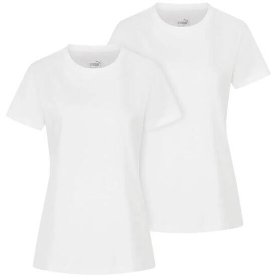 Camisetas Puma Base Blanco Pack de 2 Camisetas Mujer