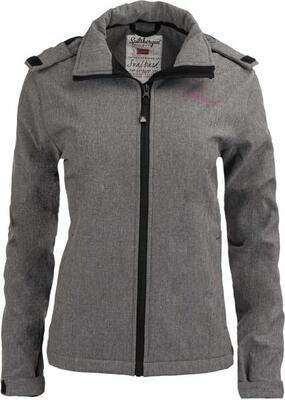 Softshell damesjack spitsbergen noorwegen dames softshelljack mela grijs