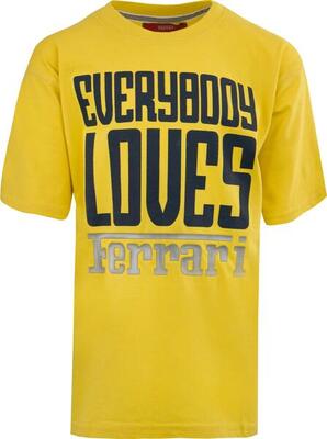 T-shirt per bambini Ferrari Jr Everybody Loves Giallo Giallo