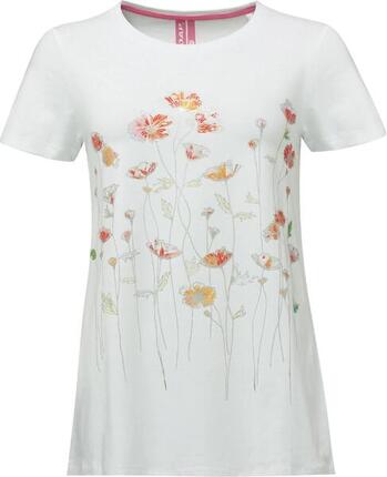 T-shirt femme Loap Abonie coton-élasthanne imprimé coquelicot