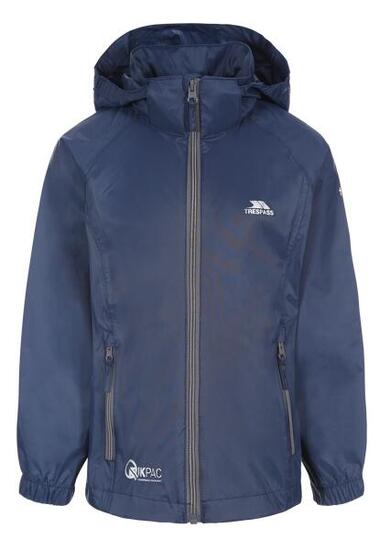 Trespass Qikpac X - Veste Packaway Mixte Enfant Marine/carbone