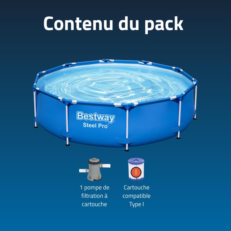Basen stelażowy BESTWAY 305x76cm z pompą 4/7