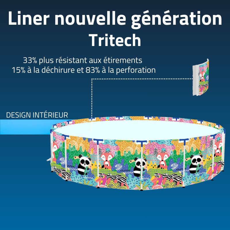 Bestway Piscine hors sol - Ronde - Steel Pro - Motif panda - 274 x 66 cm 4/6