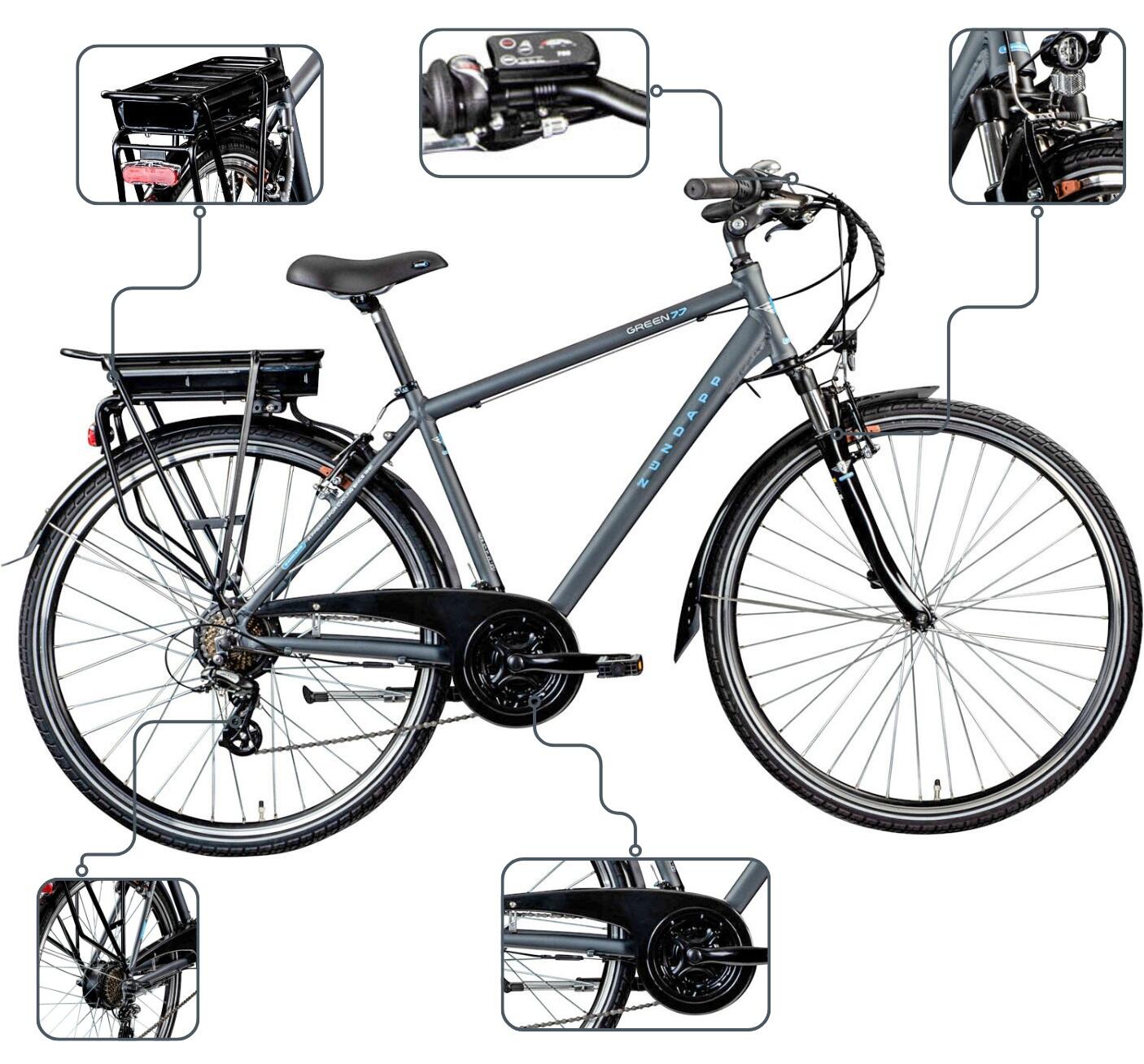 Rower Elektryczny Trekkingowy Zündapp Green 7.7 Koła 28" 3/6