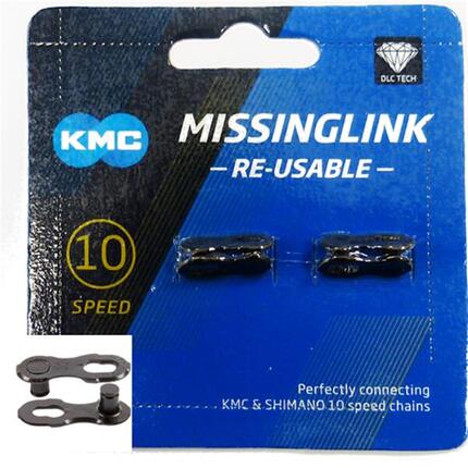 KMC Verschlussglied CL-559 DLC schwarz 2Set Shimano/SRAM/KMC 10fach
