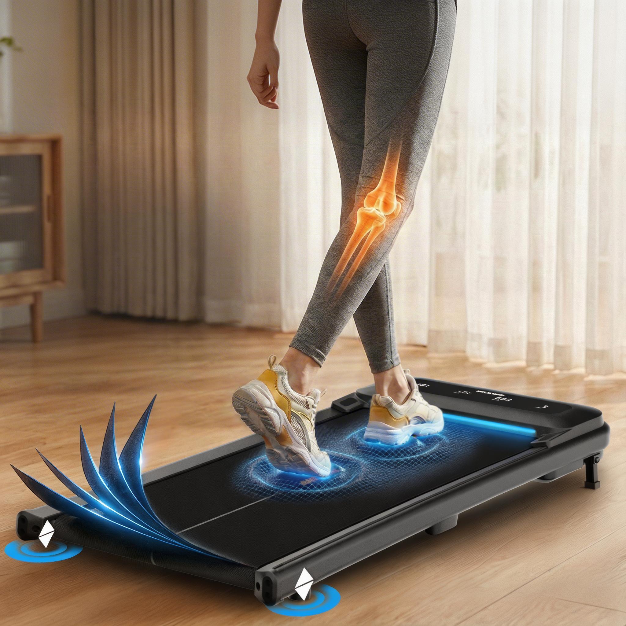 Tapis de marche inclinable, 150 kg, silencieux 45 dB, appli et télécommande 2/7