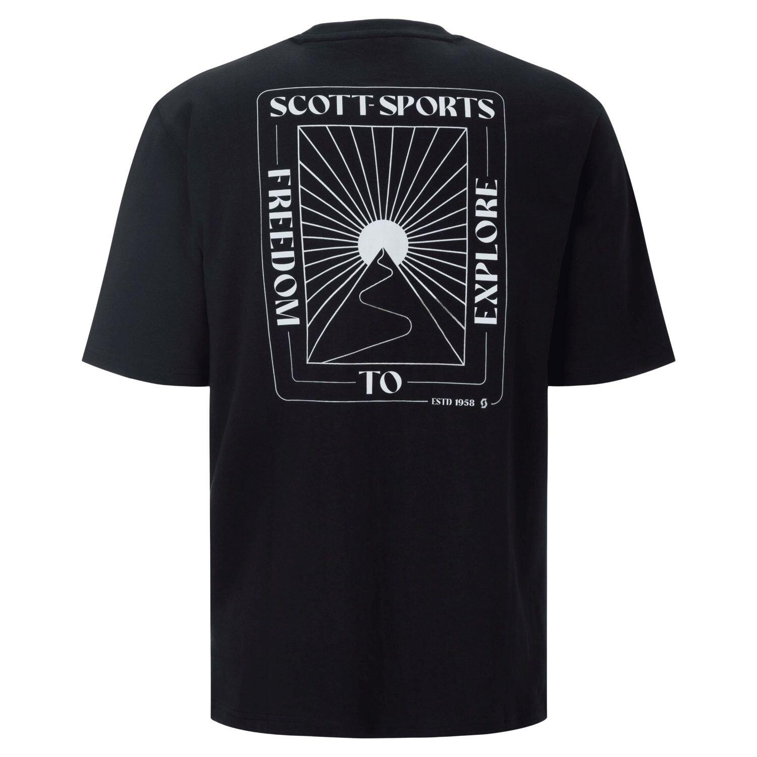Camiseta de hombre Scott MS GRAPHIC SS negro 2/3