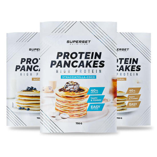PANCAKES PROTEINES Natural (2X) PANCAKES PROTEINES Stracciatella-coco (1X)
