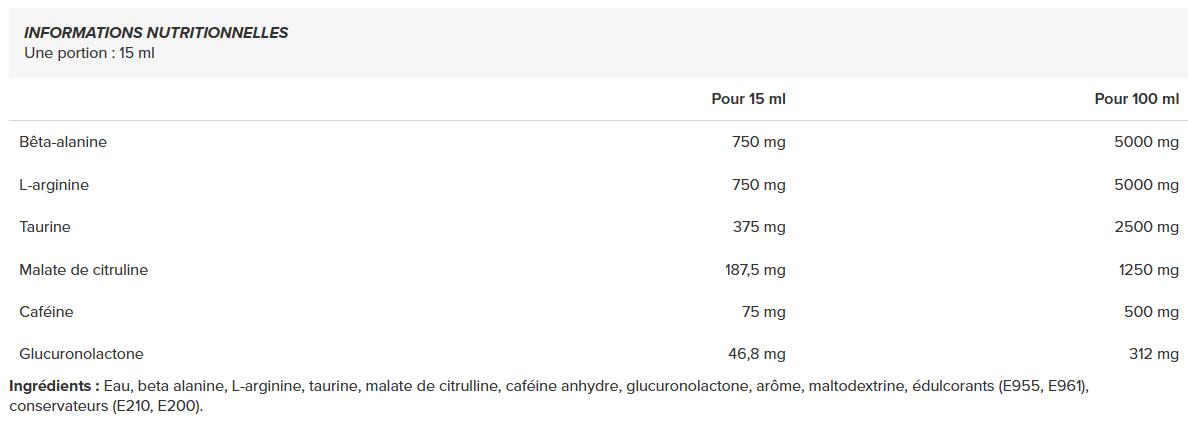 Pre-workout en shot - Elite NO+ Pre-Workout - Raisin Cerise Pack de 12 5/5