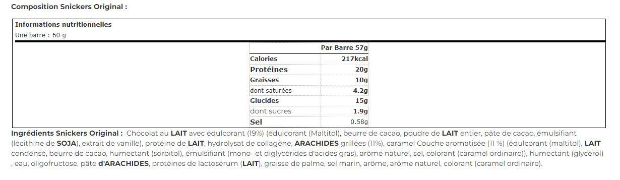 Snickers Hi Protein Low Sugar 57g Mars (lot de 12) 3/3