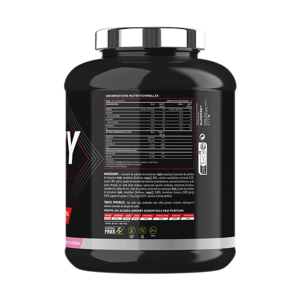 Proteine Whey - Whey Hardcore (2kg) - Gelato Alla Fragola 6/7