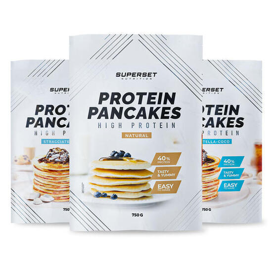 PANCAKES PROTEINES Stracciatella-coco (2X) PANCAKES PROTEINES Natural (1X)