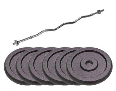 Kit Bilanciere Pesi 120 cm + 60 kg diametro 25 mm