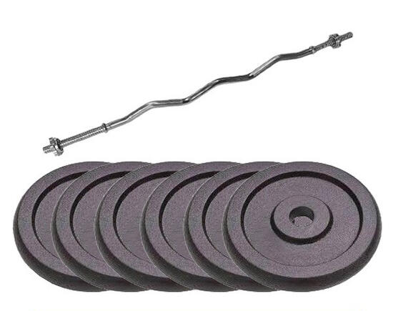 Kit Bilanciere Pesi 120 cm + 60 kg diametro 25 mm