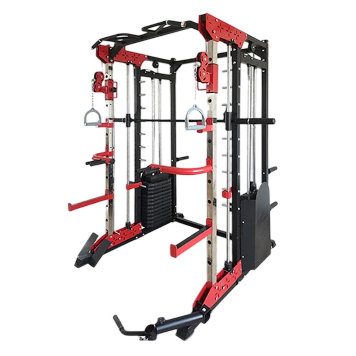 ADSPorts J006 Multi-Station Commercial Exercise Smith Machine Power ...