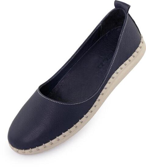 Ballerines Femme Cuir Nell Aurora Bleu Marine