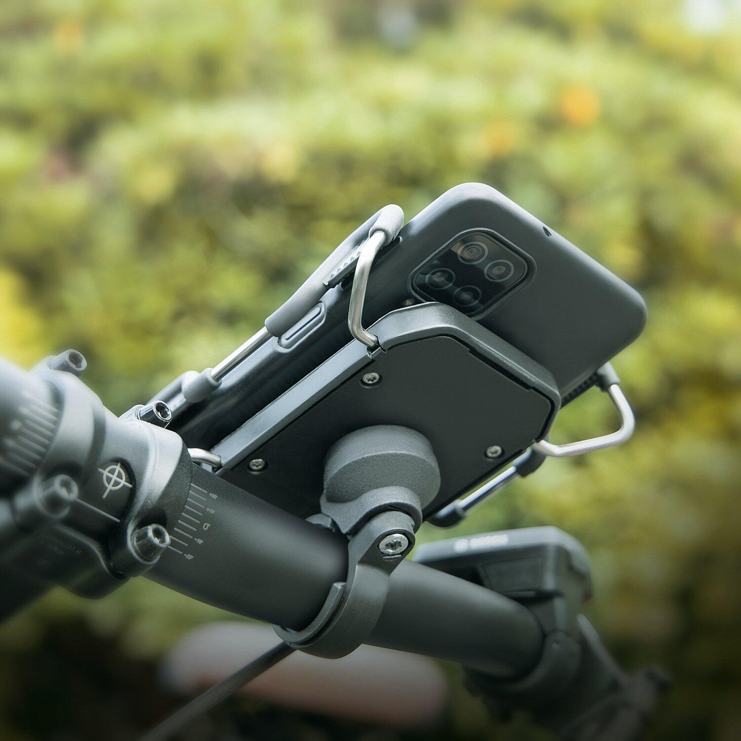 SKS support téléphone SmartGrab 360 acier inox/plastique noir 3/5