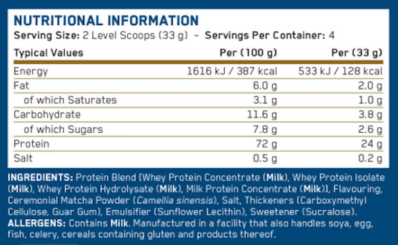 Whey concentrée - Critical Whey - Matcha à la Vanille 3/3