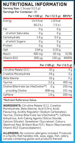 Pre-workout - ABE Pre-Workout - Slush Puppie 375g 3/3