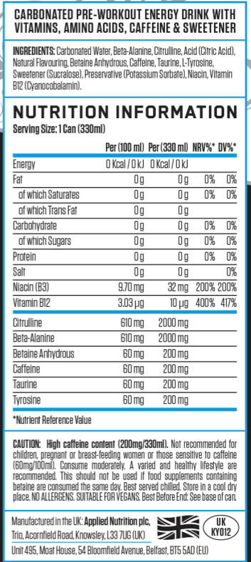 Boissons énergisantes - ABE Energy Cans - Blanc Pack de 12 3/3
