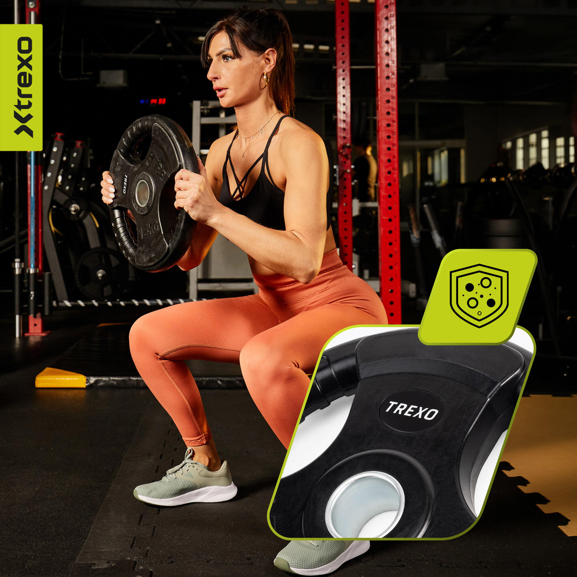 Peso in ghisa con gomma XTREXO 15 kg 5/7