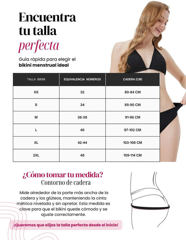 2 Bikinis menstruels (bas de bikini ) pour adolescentes flux abondants Céline 5/9