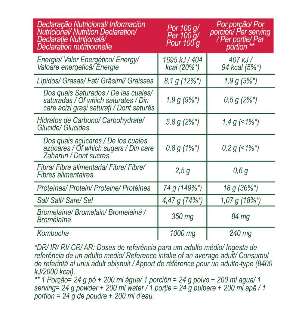 PROTEÍNA VEGETARIANA V-PROTEIN FRESA - 240 G 2/3