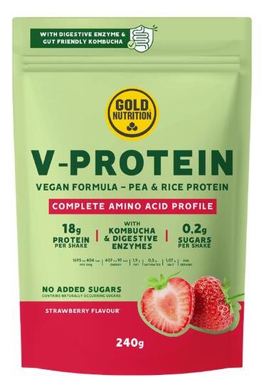 PROTEÍNA VEGETARIANA V-PROTEIN FRESA - 240 G