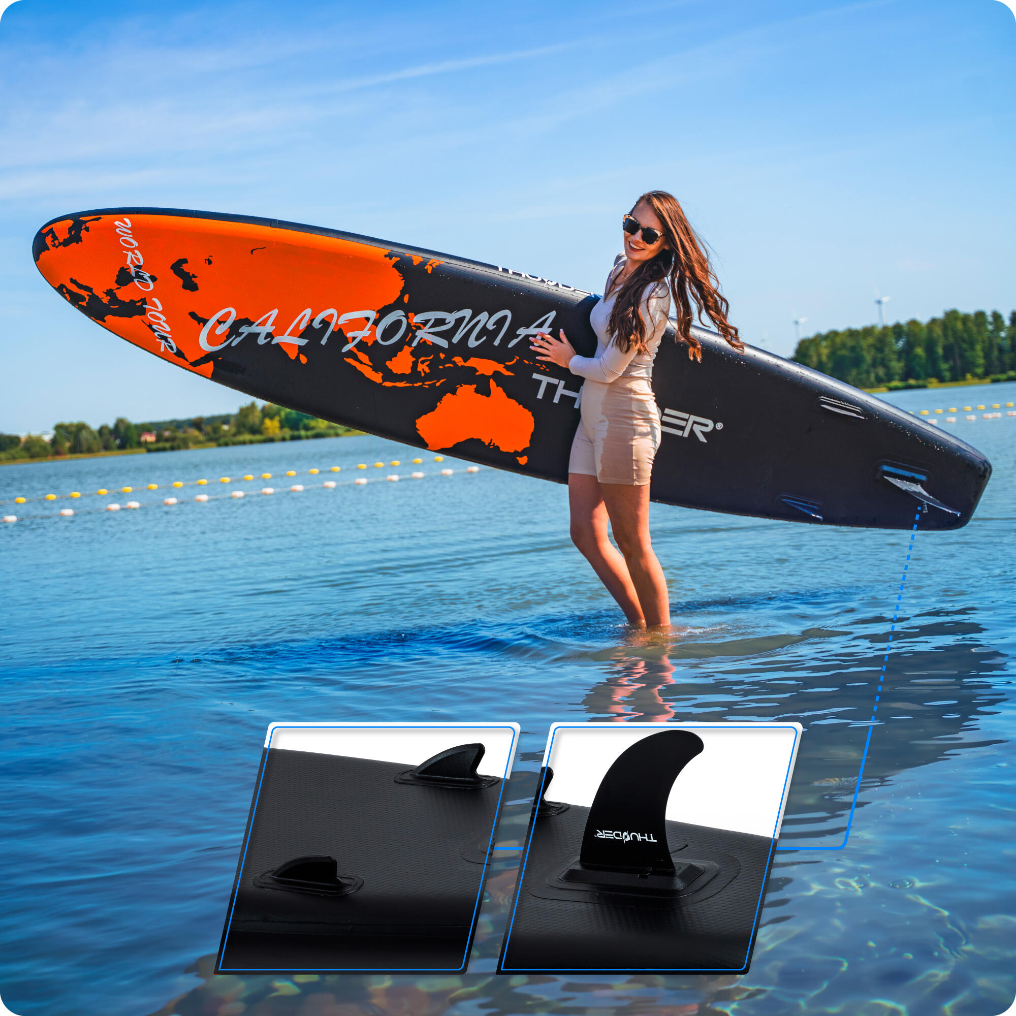 Aufblasbares SUP-Board mit Zubehör THUNDER EARTH 365cm 4/8