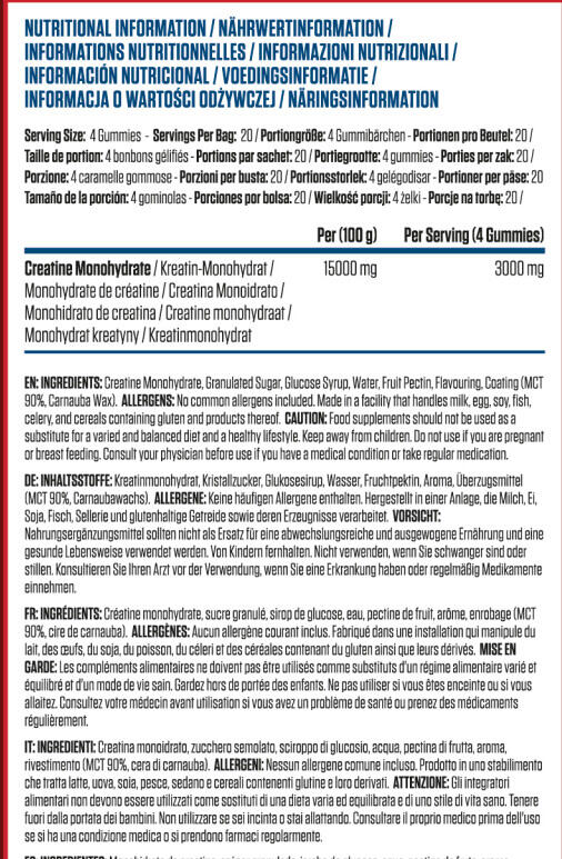 Créatine monohydrate - Creatine Gummies - Explosion de Cola 80 Gummies 3/3